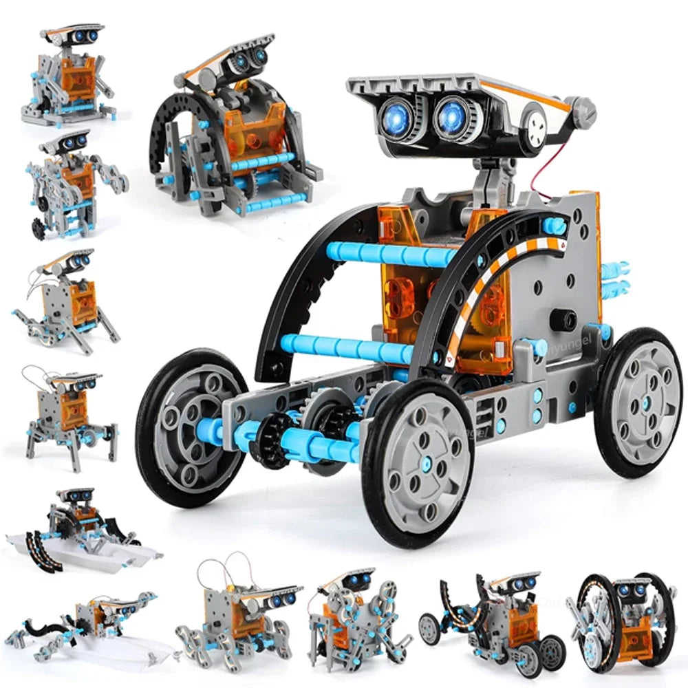 13-in-1 Solar Robot Kit | STEM Science Toy for Kids — Build 13 Solar Models