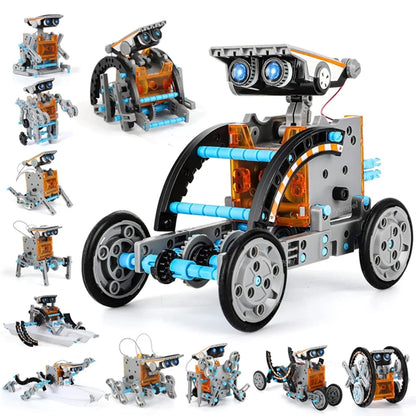 13-in-1 Solar Robot Kit | STEM Science Toy for Kids — Build 13 Solar Models