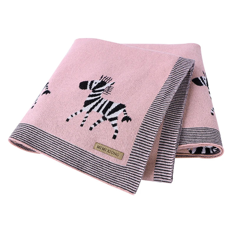 Knitted Cartoon Baby Swaddle Blanket