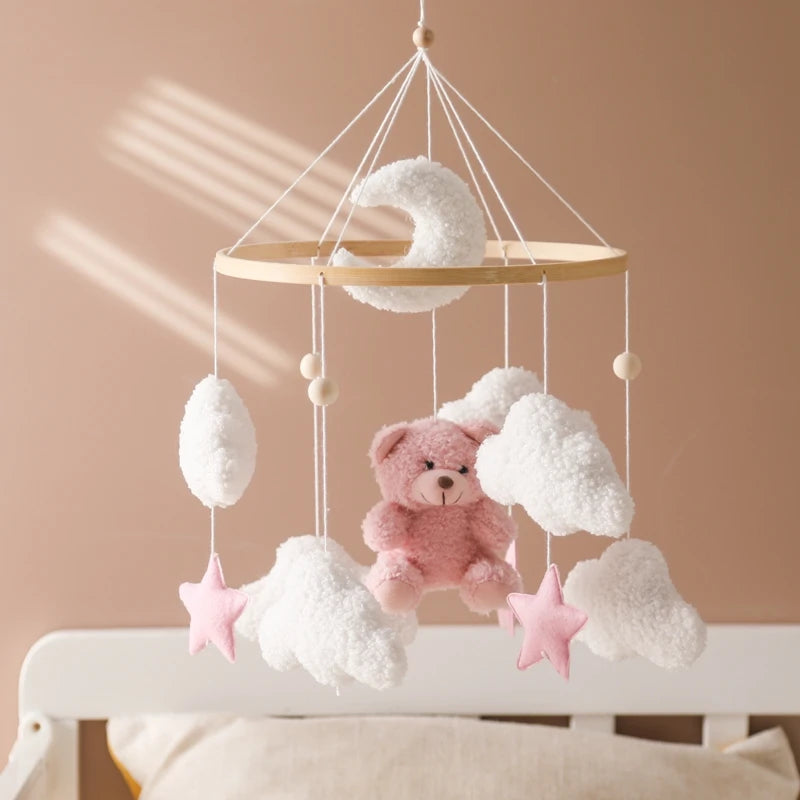 Crib Mobile Rattle Toy — Musical Baby Cot Mobile with Lights for Newborns