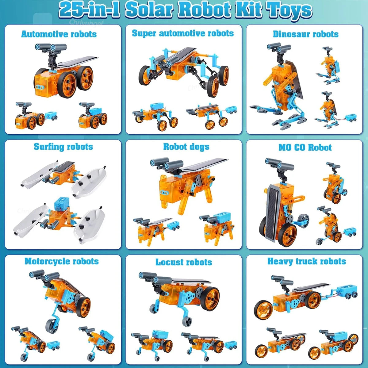 13-in-1 Solar Robot Kit | STEM Science Toy for Kids — Build 13 Solar Models
