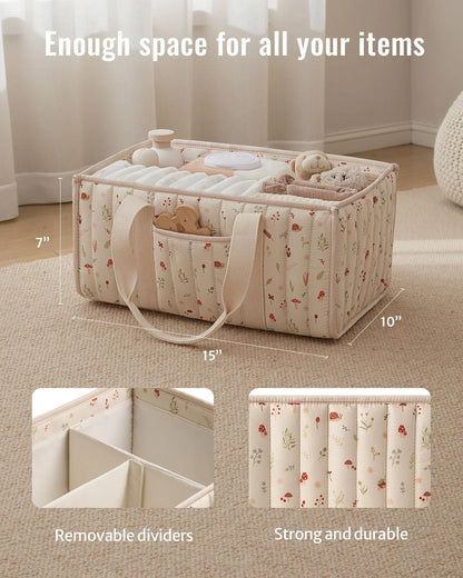 Floral Diaper Caddy Organizer