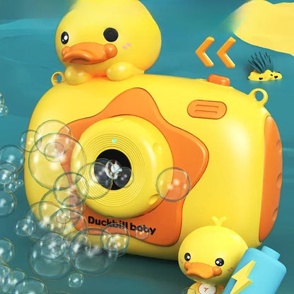 Portable Bubble Camera Toy for Kids — Automatic Bubble Blower with Lights & Music