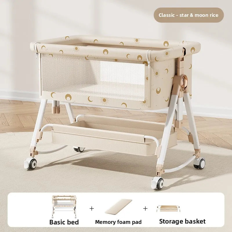 Portable Folding Travel Crib — Lightweight, Bedside Sleeper for 0–24m