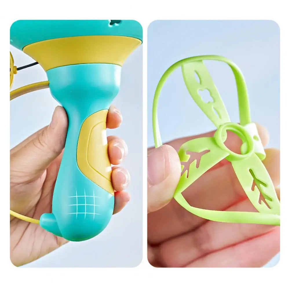 Flying Saucer Launcher Toy — Light-Up UFO Disc Shooter for Kids Outdoor Play