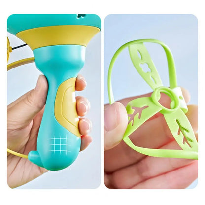 Flying Saucer Launcher Toy — Light-Up UFO Disc Shooter for Kids Outdoor Play