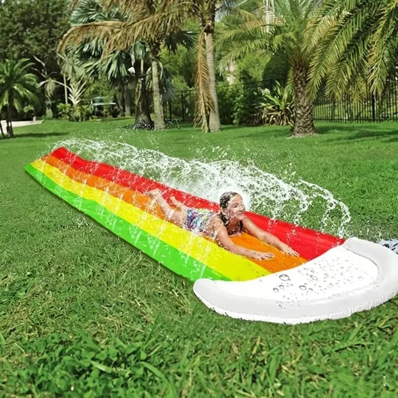 Inflatable Backyard Water Slide — Sprinkler Run for Kids (Outdoor Summer)