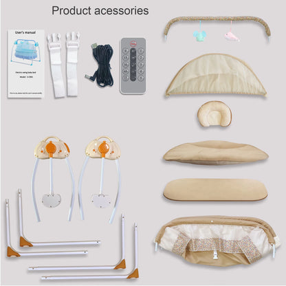 Electric Baby Swing Cradle — 5 Speeds, Bluetooth Lullabies, Remote