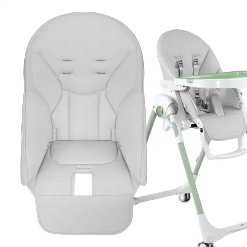 PU Leather High Chair Cushion — Wipe-Clean, Universal Fit