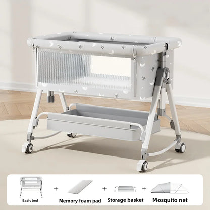 Portable Folding Travel Crib — Lightweight, Bedside Sleeper for 0–24m