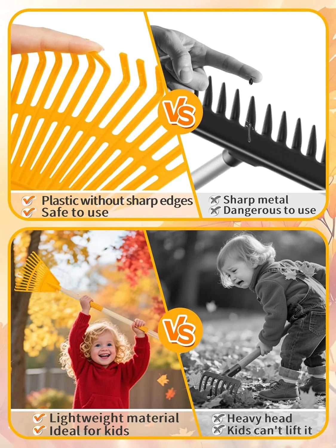 Kids Garden Rakes Set