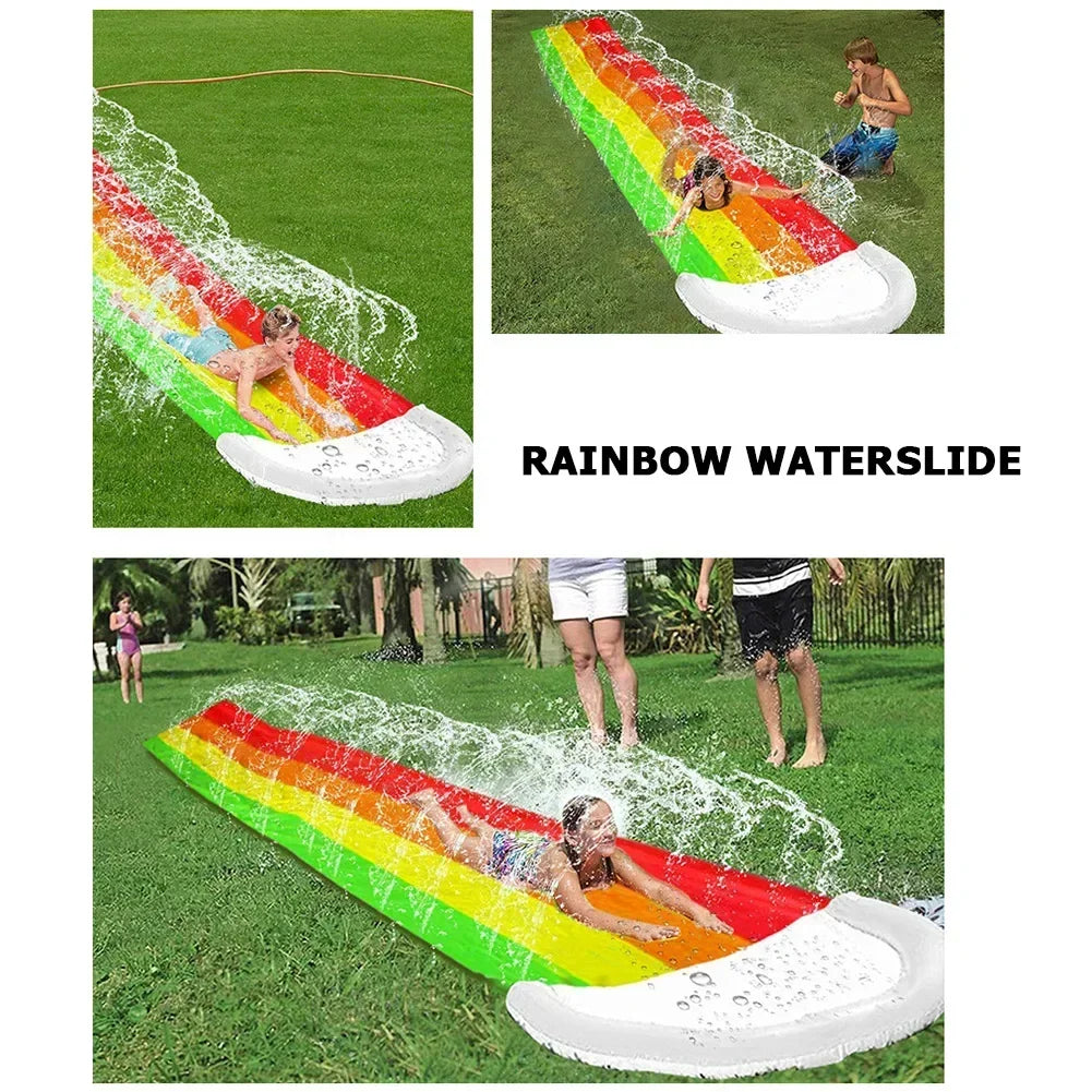 Inflatable Backyard Water Slide — Sprinkler Run for Kids (Outdoor Summer)