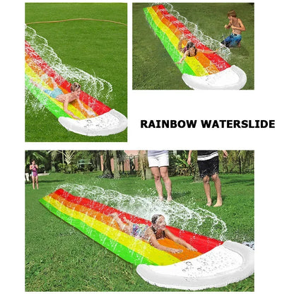 Inflatable Backyard Water Slide — Sprinkler Run for Kids (Outdoor Summer)