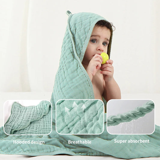 Cotton Hooded Baby Bath Towel