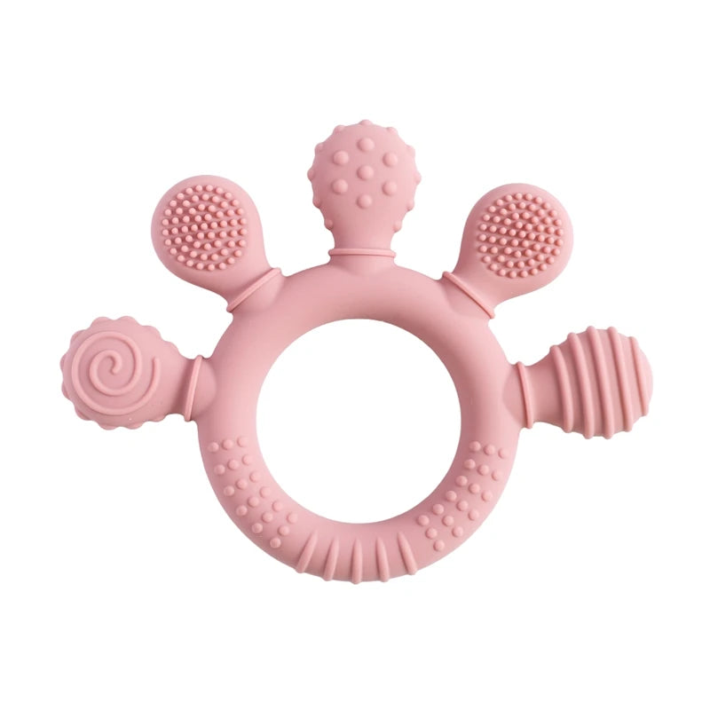 Silicone Teether Ring for 0-12 Months