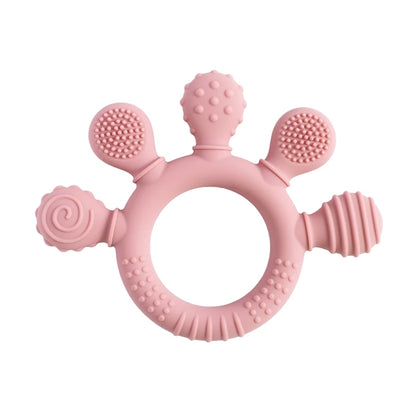Silicone Teether Ring for 0-12 Months