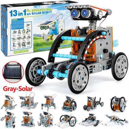 13-in-1 Solar Robot Kit | STEM Science Toy for Kids — Build 13 Solar Models