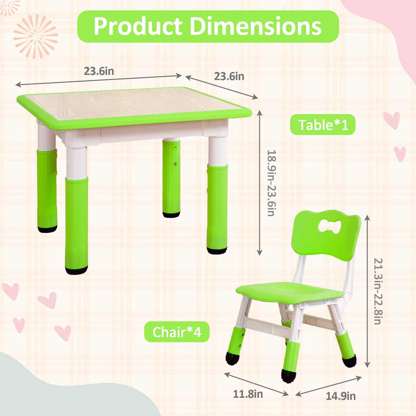 Kids Table and Chair Set