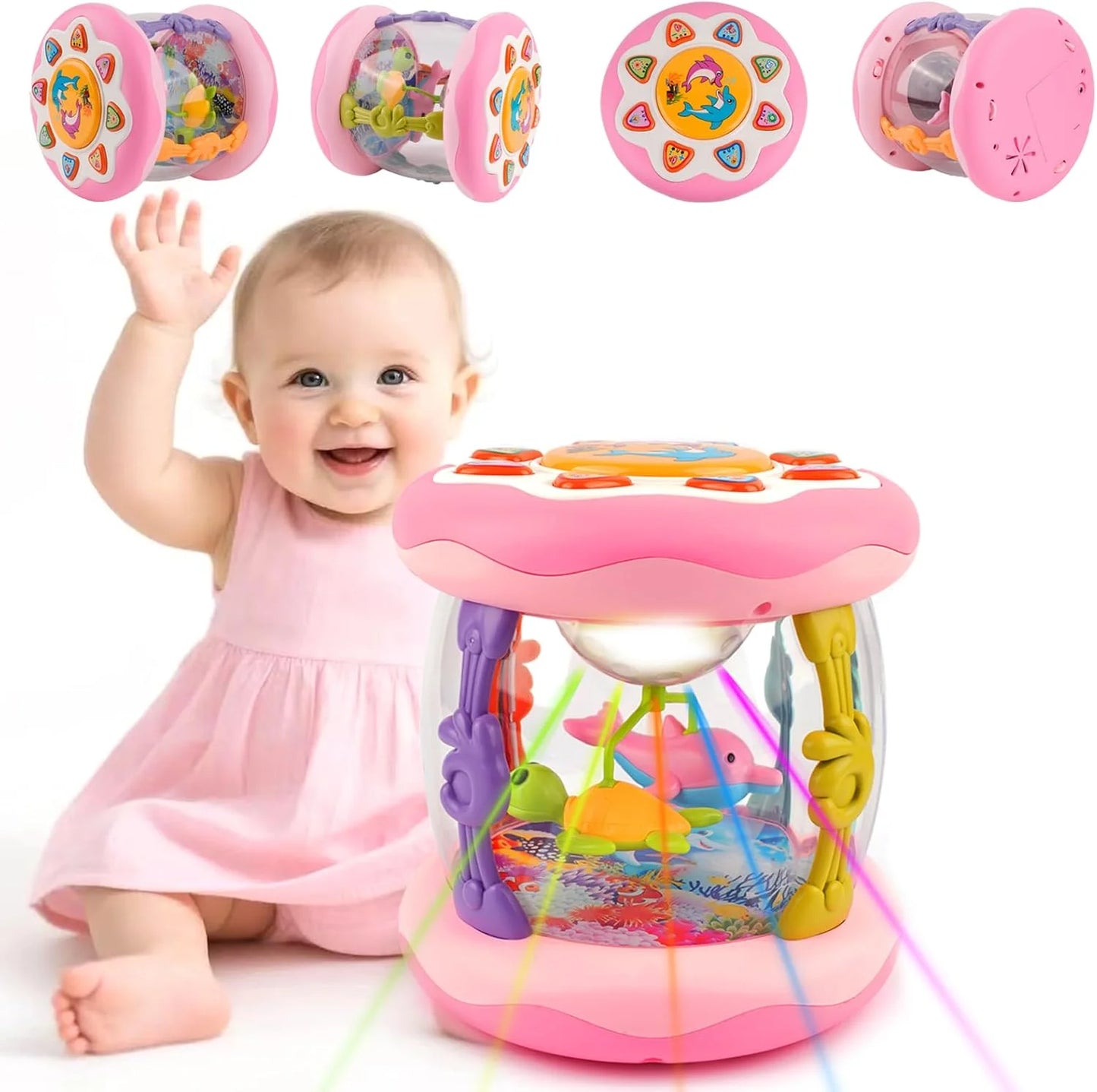 Interactive Music Light Roller Toy