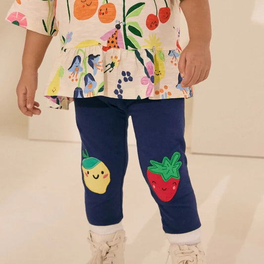 Girls Strawberry Leggings