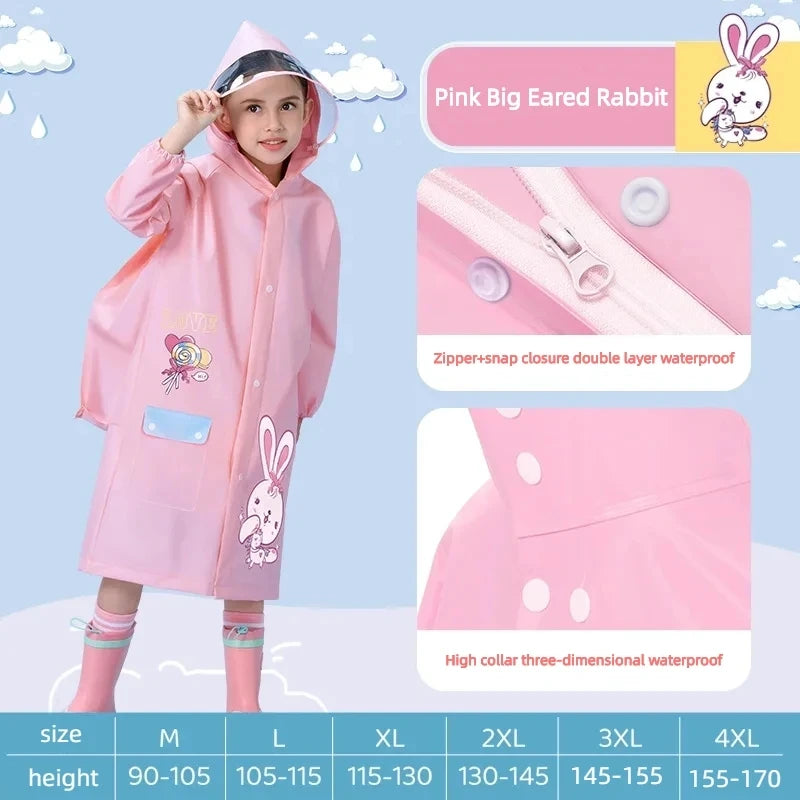Kids Waterproof Raincoat Poncho