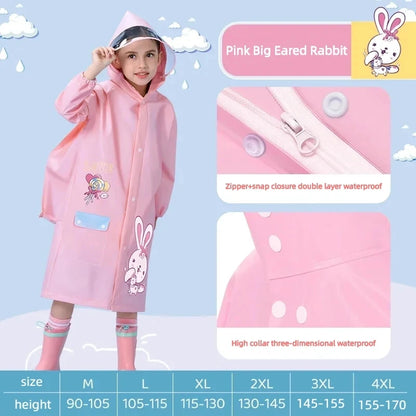 Kids Waterproof Raincoat Poncho