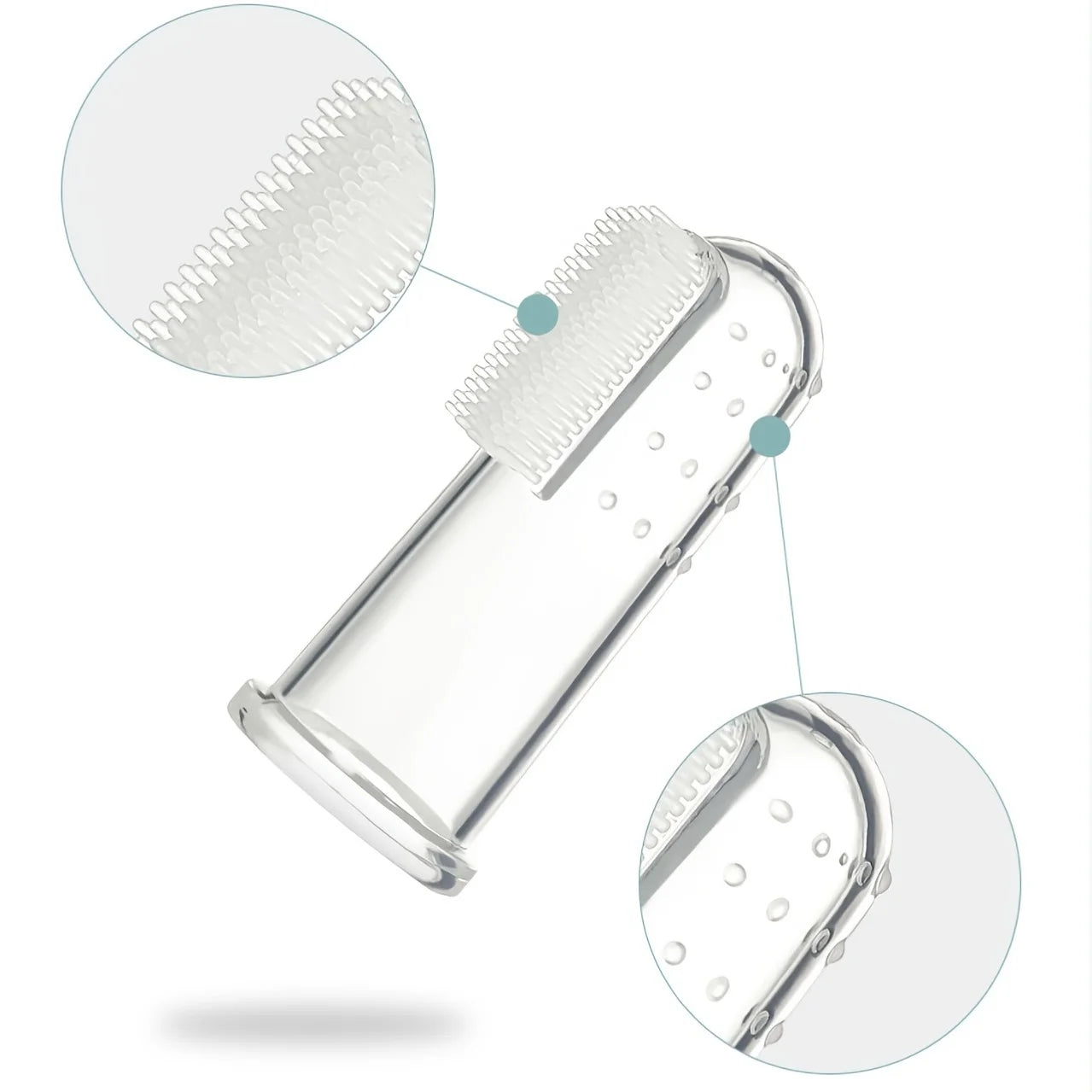 2PCS Silicone Baby Finger Toothbrush