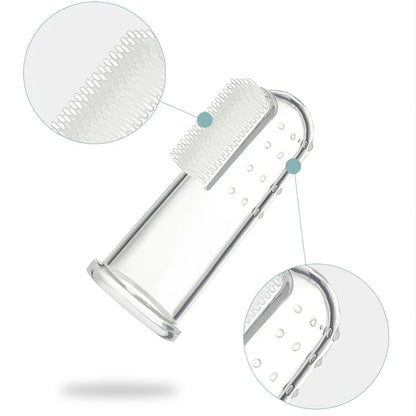 2PCS Silicone Baby Finger Toothbrush