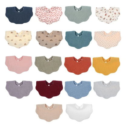 Cotton Baby Bandana Bib 5-Pack — Soft, Absorbent, Snap Closure
