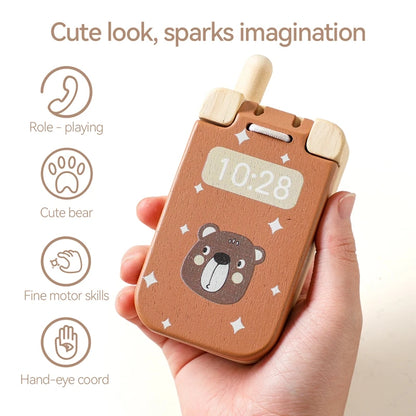 Cartoon Bear Flip Phone Toy