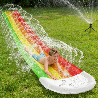 Inflatable Backyard Water Slide — Sprinkler Run for Kids (Outdoor Summer)