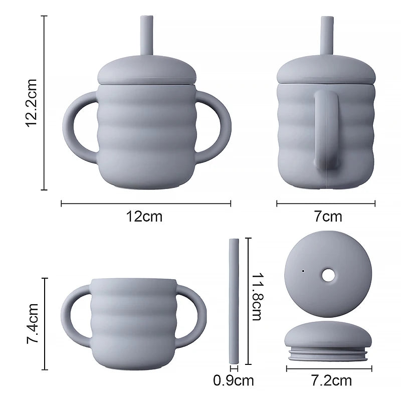 Silicone Kids Straw & Snack Cup