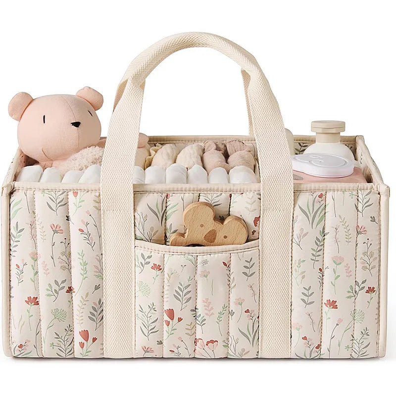 Floral Diaper Caddy Organizer