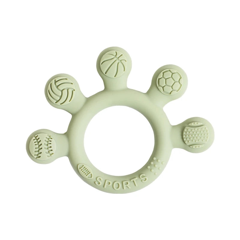Silicone Teether Ring for 0-12 Months