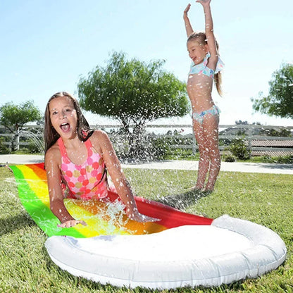 Inflatable Backyard Water Slide — Sprinkler Run for Kids (Outdoor Summer)