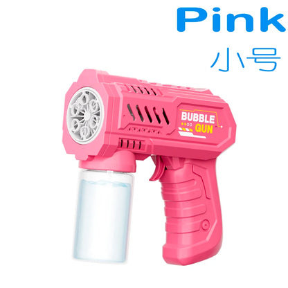 Automatic Bubble Machine Gun — 6-Hole, LED Lights (Ages 3+)