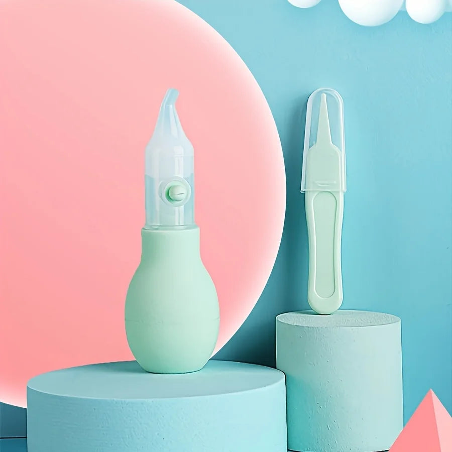 2PCS Baby Silicone Nasal Aspirator Set