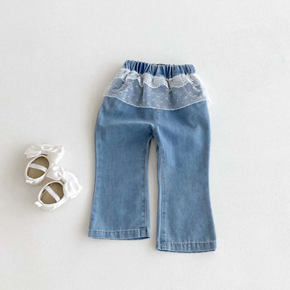 Girls Flared Denim Pant