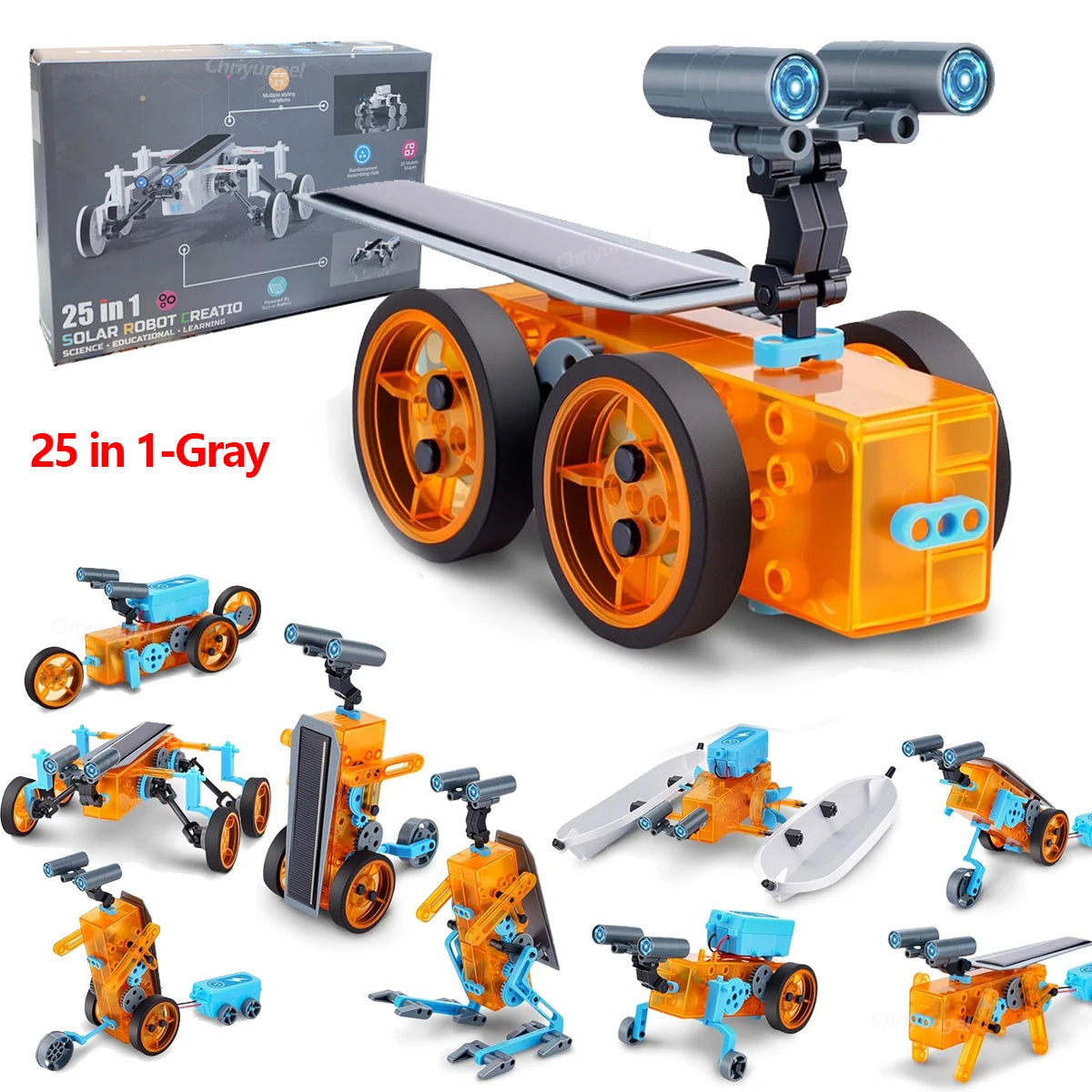 13-in-1 Solar Robot Kit | STEM Science Toy for Kids — Build 13 Solar Models