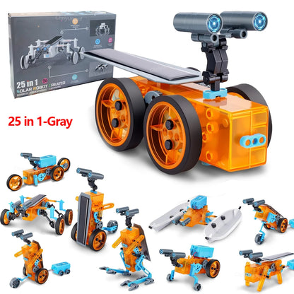 13-in-1 Solar Robot Kit | STEM Science Toy for Kids — Build 13 Solar Models