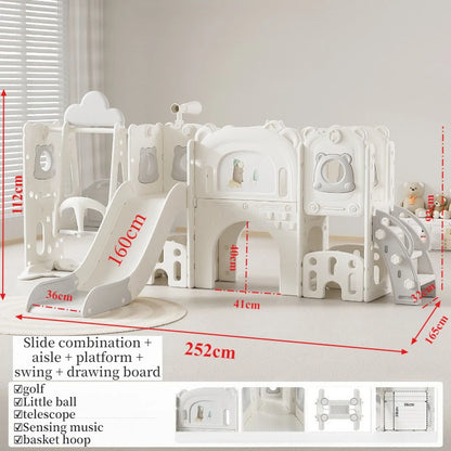 Kids Indoor Slide & Swing Set