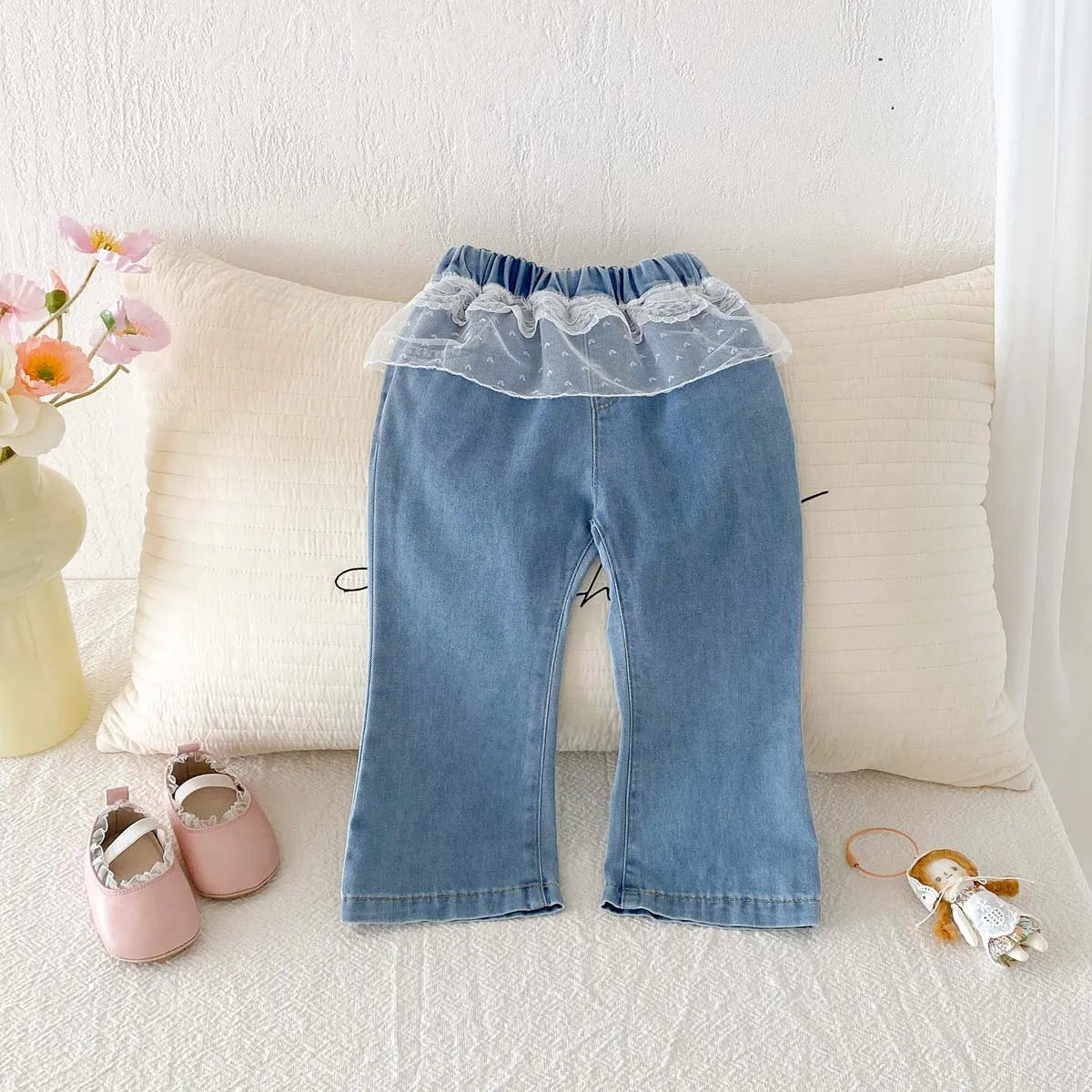 Girls Flared Denim Pant