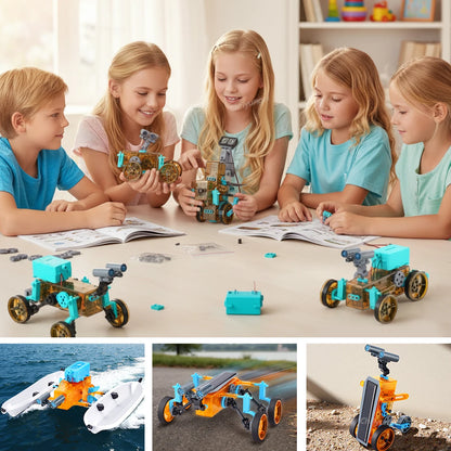 13-in-1 Solar Robot Kit | STEM Science Toy for Kids — Build 13 Solar Models