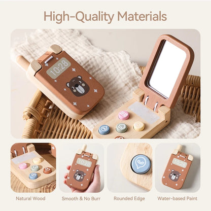 Cartoon Bear Flip Phone Toy