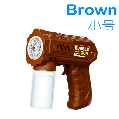 Automatic Bubble Machine Gun — 6-Hole, LED Lights (Ages 3+)