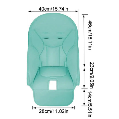 PU Leather High Chair Cushion — Wipe-Clean, Universal Fit