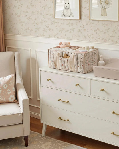 Floral Diaper Caddy Organizer