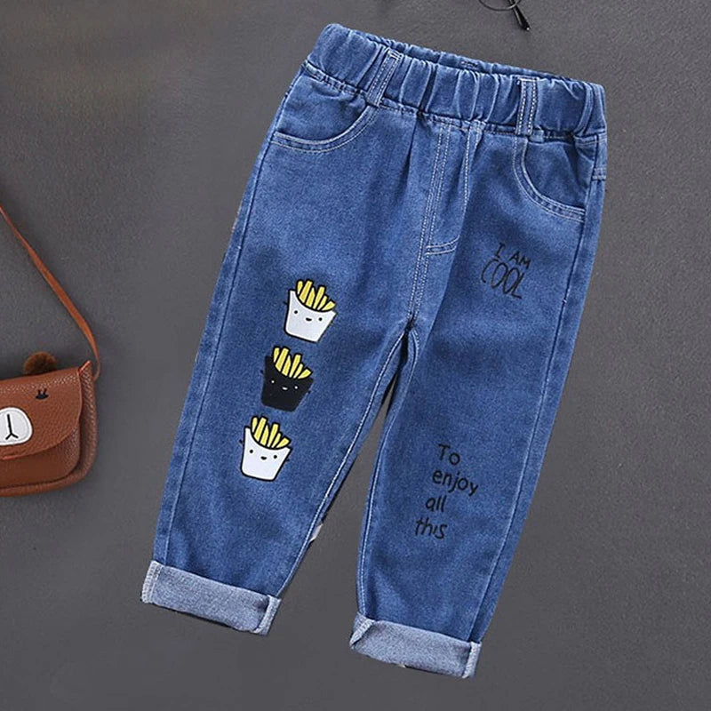 Kids Stretch Cotton Denim Pants