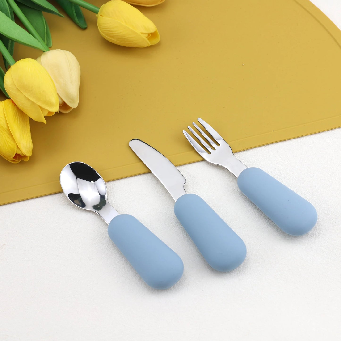 Silicone Baby Cutlery Set (3PCS)