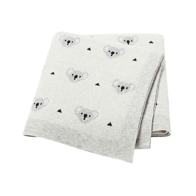 Knitted Cartoon Baby Swaddle Blanket